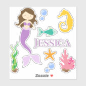 Sticker Mermaid Sea Pack (Feuille)