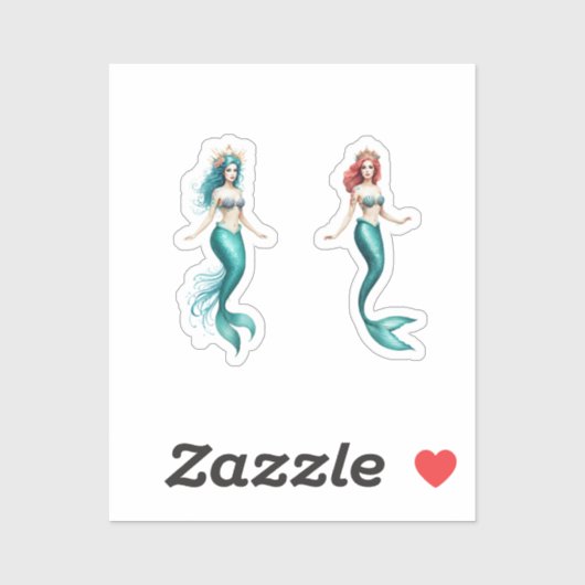 Sticker mermaid stiker  (Feuille)