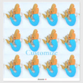Sticker Mermaids à queue bleue Thunder_Cove (Feuille)