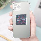 Sticker Merry & Bright Pull moche de Noël (Téléphone)