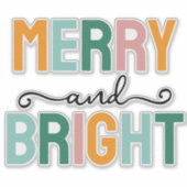 Sticker Merry Christmas Classical Unique Minimalist Plain (Devant)