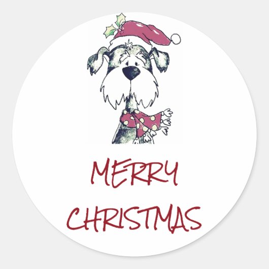 STICKER **MERRY CHRISTMAS ** MET ZUIVERING (Voorkant)