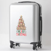 Sticker Merry Christmas Sloth Tree (Sur valise)