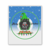 Sticker Merry Christmas Zombie (Devant)