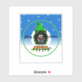 Sticker Merry Christmas Zombie (Feuille)