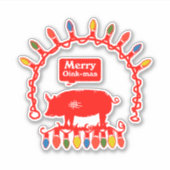 Sticker Merry Oink Mas (Devant)