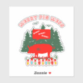 Sticker Merry Pig Mess (Feuille)