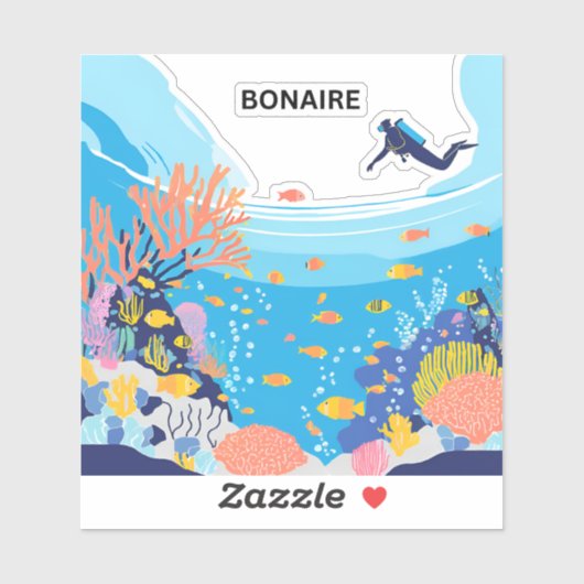 Sticker merveille naturelle de Bonaire (Feuille)