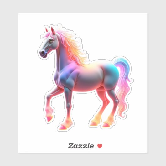 Sticker Merveilleux Cheval brillant (Feuille)