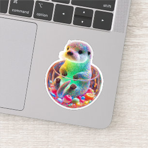 Sticker Merveilleux loutre de mer