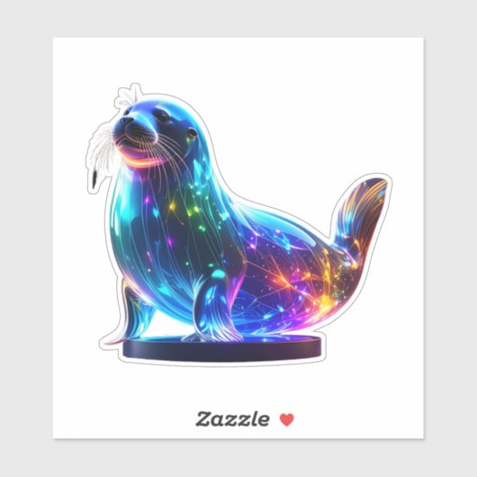 Sticker Merveilleux Sceau mignon (Feuille)