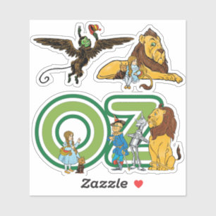Sticker Merveilleux sorcier d'Oz, Dorothy, Singe et Lion