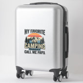 Sticker Mes copains de camping préférés m'appellent Papa S (Sur valise)