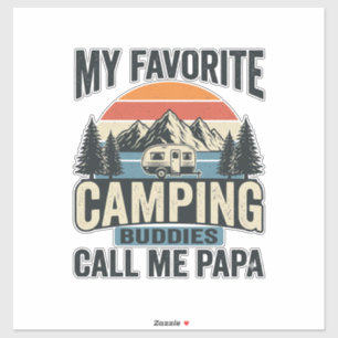 Sticker Mes copains de camping préférés m'appellent Papa S