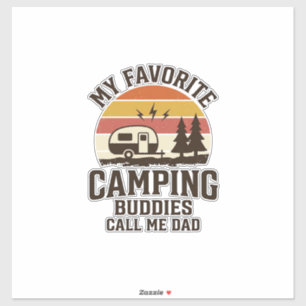 Sticker Mes copains de camping préférés m'appellent Papa V