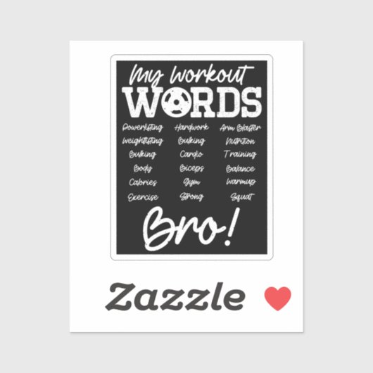 Sticker Mes mots d'entraînement Motivational Bro? Entraîne (Feuille)