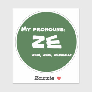 Sticker Mes pronoms Ze