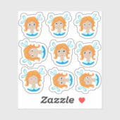 Sticker Mes sentiments Émotions Graphique Filles (Feuille)