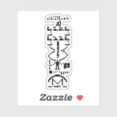 Sticker Message binaire Arecibo 1974 (Feuille)