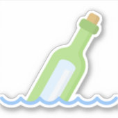 Sticker Message dans une bouteille (Devant)