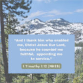 Sticker Message de foi - Bible - 1 Timothée 1-12 - Vinyl (Devant)