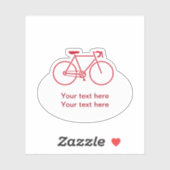Sticker Message du thème du vélo coupé (Feuille)