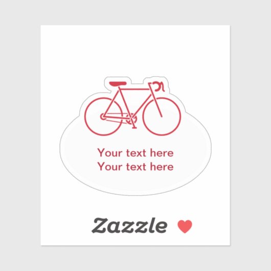 Sticker Message du thème du vélo coupé (Feuille)