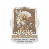 Sticker Messager Jésus Colombe Messager Jésus Colombe Chré (Devant)