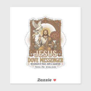 Sticker Messager Jésus Colombe Messager Jésus Colombe Chré