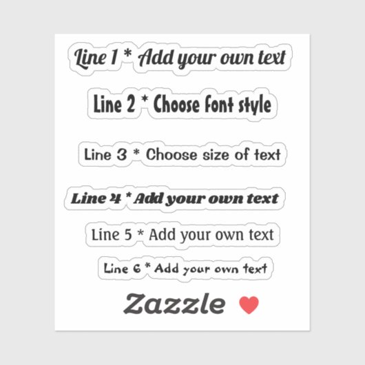 Sticker Messages texte (Feuille)