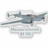 Sticker Messerschmitt Bf 110 Allemand 2ÈME GUERRE MONDIALE (Devant)