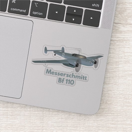 Sticker Messerschmitt Bf 110 Allemand 2ÈME GUERRE MONDIALE (Détail)