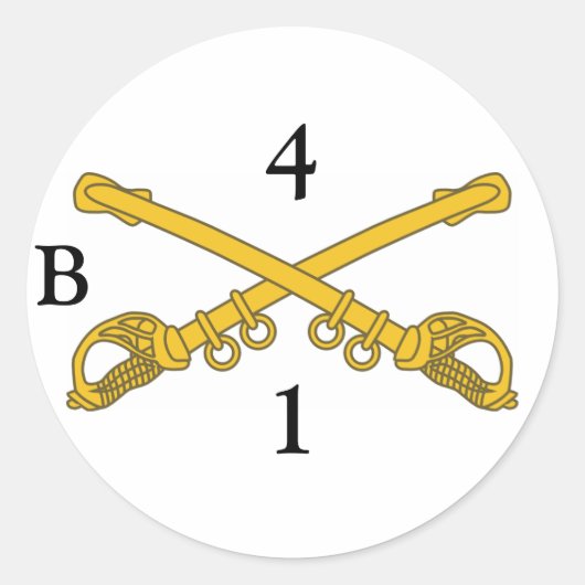 Sticker met 4cav insignia, 4, 1, B (Voorkant)