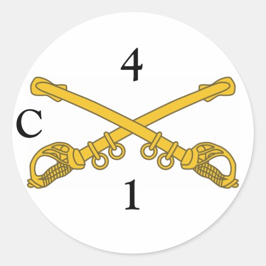 Sticker met 4cav insignia, 4, 1, C (Voorkant)