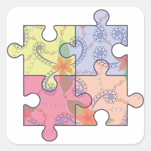 Sticker met autisme symboolbewustzijn (Voorkant)