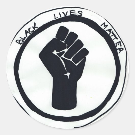 Sticker met Black Lives Matter vuist (Voorkant)