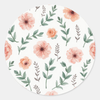 Sticker met bloemenpatroon