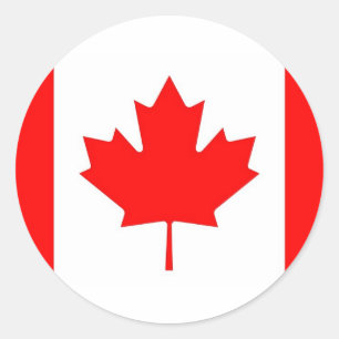 Sticker met Canadese vlag