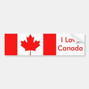 Sticker met Canadese vlag