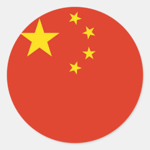 Sticker met Chinese vlag