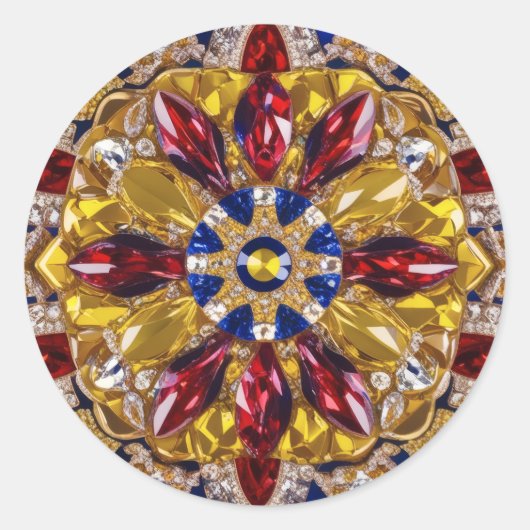 Sticker met Colombia Kleuren Ontwerp (Voorkant)