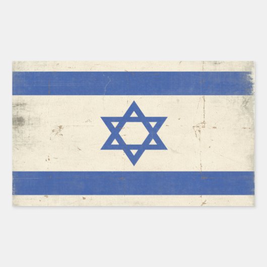 Sticker met Cool Distress Israel Flag (Voorkant)