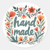 Sticker "met de hand gemaakt" (Voorkant)