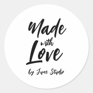 Sticker met de hand geschreven met liefde pakket s