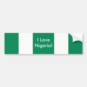 Sticker met de Nigeriaanse vlag