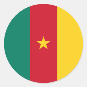 Sticker met de vlag van Kameroen