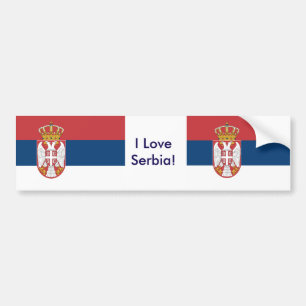 Sticker met de vlag van Servië