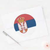 Sticker met de vlag van Servië (Envelop)