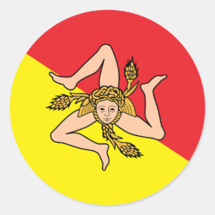 Sticker met de vlag van Sicilië, Italië