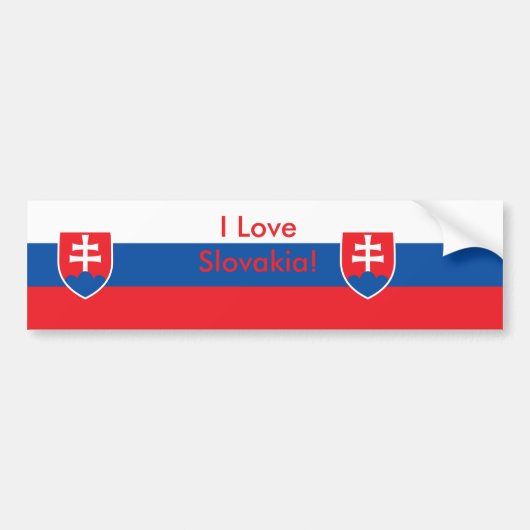 Sticker met de vlag van Slowakije (Voorkant)